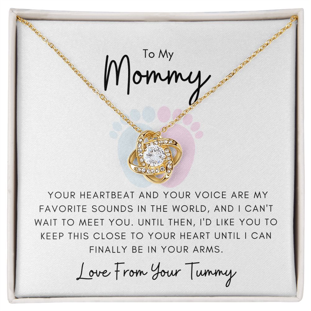 To My Mommy From Your Tummy | Necklace with Message Card