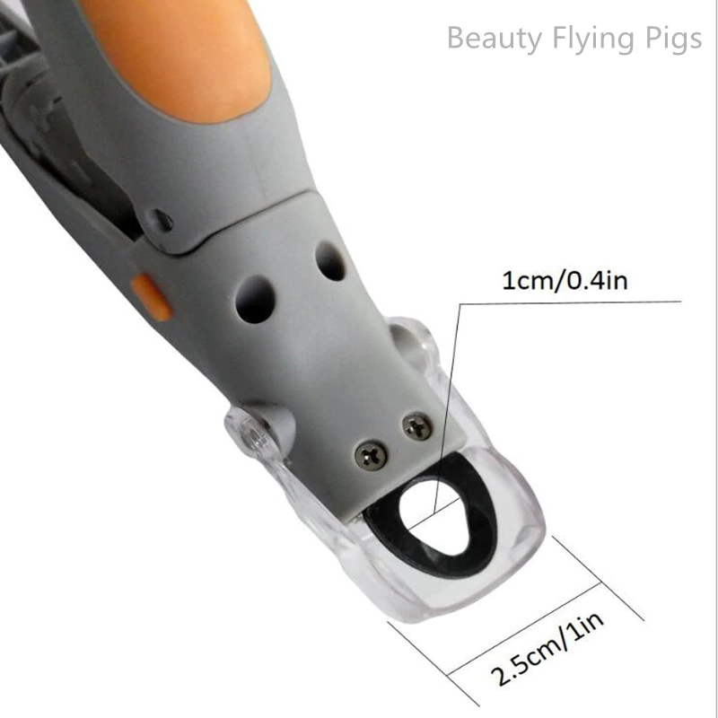 OLIVER Nail Trimmer for Cats with LED Light- close up of measurements