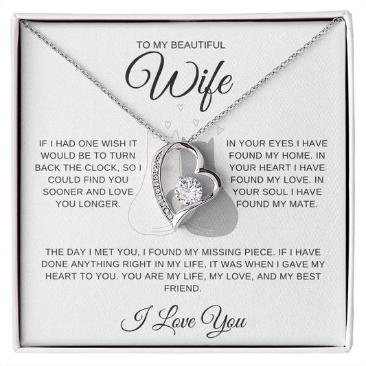 To My Beautiful Wife | Cat Lovers Necklace