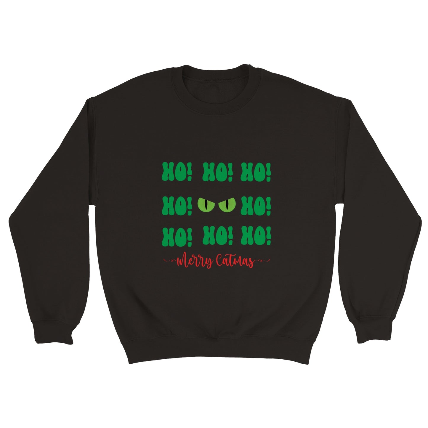 Christmas Ho Ho Cats Eyes Classic Unisex Crewneck Sweatshirt